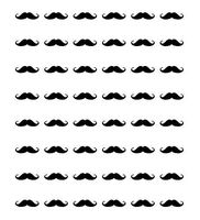 Legendary-Yes 48 Mustache Envelope Seals Labels Stickers 1.2 Inch Round