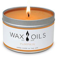 Wax and Oils Soy Wax Aromatherapy Scented Candles, Pumpkin, 8 oz