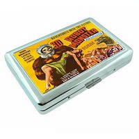 Perfection In Style Metal Silver Cigarette Case Vintage Monsters Design 005