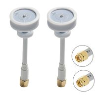 Wolfwhoop PB11 2pcs 5.8GHz 5dBi FPV Flat Panel RHCP Omnidirectional Pagoda Antenna with Rubber Protector Ring Circle Set- SMA Male (White)