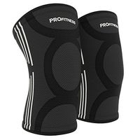 ProFitness Knee Sleeves (One Pair) Knee Support for Joint Pain & Arthritis Pain Relief – Effective Support for Running, Pain Management, Arthritis Pain, Post Surgery Recovery (X-Large, Black/White)