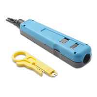 Punch Down Tool with 110/88 Blade & Network Wire Stripper, Multifunction Hook Tool for Telephone Impact Terminal Insertion and cat6a/cat6/cat5e/cat5 Cable