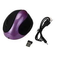 Voberry New 2.4G Wireless Ergonomic Optical USB Vertical Mouse 1000/1600 DPI (Purple)