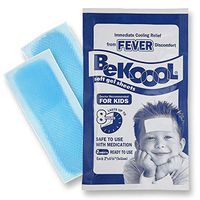 Be Koool Kids 8 Hour Soft Gel Sheets w/Cooling Relief Fever Reducer - 24 Individual Sheets"Bulk Packed"