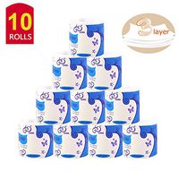 Silky & Smooth Soft Professional 3-Ply Toilet Paper, Home Kitchen Toilet Tissue, Soft, Strong and Highly Absorbent Hand Towels for Daily Use (10 Rolls)