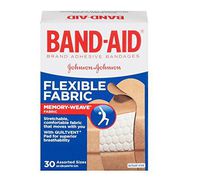 Band-aid Bandages Flexible Fabric Assorted Sizes 30 Each (Pack of 5)