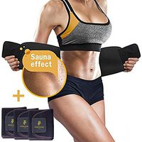 Perfotek 4 Pack Waist Trimmer Belt, Weight Loss Wrap, Stomach Fat Burner, Low Back and Lumbar Support with Sauna Suit Effect, Best Abdominal Trainer