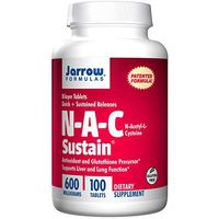 Jarrow Formulas Nac Sustain 600mg, 100 Tablets (Pack of 2)