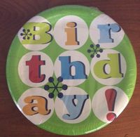 Color Paper Plates Round (9 Round-18 Count, Happy Birthday) by PARTY