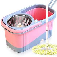 Microfiber Spin Mop,Bucket Floor Cleaning System,Spin Mop Buckets With 4 PCS Microfiber Mop Pads for Floor Cleaning