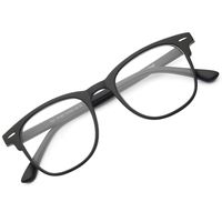 Gaoye Computer Blue Light Blocking Glasses for Women/Men,TR90 Lightweight Vintage Square Frame,Anti Eyestrain Headache UV400 Filter Lens(Matte Black)
