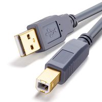 Printer Cable 12 ft, JewMod USB Printer Cable USB 2.0 Type A Male to Type B Male Printer Scanner Cable for HP, Canon, Lexmark, Epson, Dell, Xerox, Samsung etc.