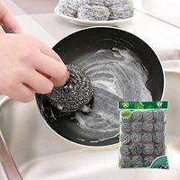 Sunywear 20pcs/Pack Kitchen Brush Bowl Pot High Zinc Wire Steel Ball Cleaning Ball Sponges