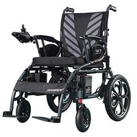 ZXOIHH Heavy Duty Electric Wheelchair, Foldable and Lightweight Powered Wheelchair, 360° Joystick, Weight Capacity 100KG
