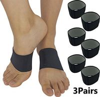 Plantar Fasciitis Brace Arch Supports - Arch Brace for Foot & Heel Pain Relief. Compression Sleeves Help Sore Heels, Bone Spurs, Flat Feet or High Arches Copper Infused Bands Plantar Fasciitis Splint