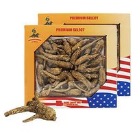 DABC OAK LAND 4OZ*2=227g/ 2 Boxes Hand-Selected American Wisconsin Farmed Ginseng Root | Long Small |美国威斯康辛州 长枝西洋参 花旗参 | Cultivated Wisconsin American Ginseng WI 063# Box