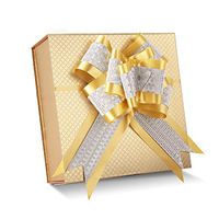 MALICPLUS Gift Box 9.5x9.5x3.5 Inches,Metallic Black Gift Box with Lid, Bridesmaid Proposal Box, Collapsible Magnetic Closure Gift Box (Grid Pattern)