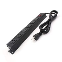 Power Strip with 6 Outlets 6 Ft UL 14AWG Cord Straight Plug for Commercial, Industrial, School and Home,15A 125V 1875W, ETL Approved and Listed, Black