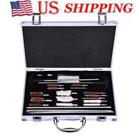 Universal Gun Cleaning Kit Shotguns Barrel with Brass Wire Brushes and Adaptor For Rifles Pistols Handguns US Stock by Littay (30195.2CM, Silver)