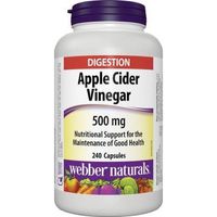 Webber Naturals Apple Cider Vinegar 500 mg, 240 Capsules