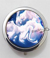 BlackKey Holographic Pattern 3-Compartment Decorative Pocket Gift Box Case Organizer for Pill, Color 1 -2108