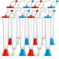 Memorial Day Red White and Blue Yard Cups Party 12-Pack - for Margaritas, Cold Drinks, Frozen Drinks - 14 oz. (400 ml) - set of 12 Yard Cups in Red, White, and Blue - BPA Free and Crack Resistant
