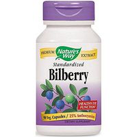 Nature's Way Bilberry Standardized Extract Veg Capsules 90 ea (Pack of 2)