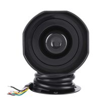 Horn Speaker, DV12V Electronic Emergency Siren Speaker 110dB Electric Alarm Car Siren Vehicle Horn with Rainproof/Dust proof/shockproof IP65 (Black)