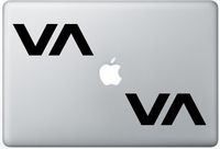 Rvca Va ArcDecals78603285 Set Of Two (2x) , Decal , Sticker , Laptop , Ipad , Car , Truck