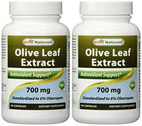 2 Pack - Best Naturals Olive Leaf Extract 700mg 90 Capsules (Total 180 Capsules)