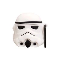 BONTOUJOUR AirPods Case, Creative Powerful Hero Robot Soldier Design AirPods Case, Stylish Soft Silicone Earphone Protection Skin for AirPods1&2+Anti-Lost Rope+Hook -White Soldier