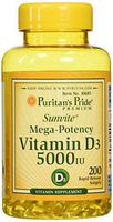 Vitamin D3 5,000 IU Bolsters Immunity by Puritan's Pride for Immune System Support and Healthy Bones and Teeth 100 Softgels
