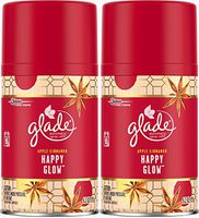 Glade Automatic Spray Refill - Holiday Collection 2016 - Apple Cinnamon - Happy Glow - Net Wt. 6.2 OZ (175 g) Per Refill Can - Pack of 2 Refill Cans