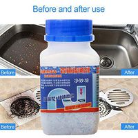 Powerful Drain Cleaners Home Kitchen Pipe Dredging Agent Sewer Pipes Deodorant Strong Pipeline Dredge Agent Toilet Powerful Cleaning Tool for Kitchen Toilet Pipeline Dredging Quick Cleaning (A)