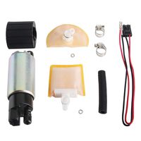 MUCO New 255LPH High Flow Intank Electric Fuel Pump with Strainer/Filter + Rubber Gasket/Hose + Stainless Steel Clamps + Universal Connector Wiring Harness MCP-203A