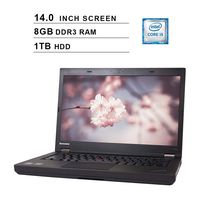 2019 Newest Premium Lenovo Thinkpad T440P 14 Inch Laptop (Intel Dual Core i5-4300M up to 3.3GHz, 8GB DDR3 RAM, 1TB HDD, Intel HD 4400, DVD, WiFi, Windows 10 Pro) (Renewed)