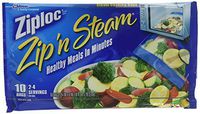 Ziploc Zip'N Steam Medium Cooking Bags, 10 CT