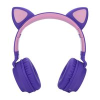 TeaBoy Wireless Wired Bluetooth Headphones Over Ear Cat Ear Headphones with LED Light Foldable Built-in Mic and Volume Control for Cell Phones/iPhone/iPad/Laptop/PC/TV Kids Boys Girls Friends