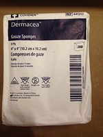 Kendall Dermacea 8Ply Gauze Sponge 4"X4" Non Sterile - Pack of 200 - Model 441217