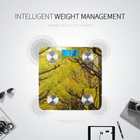 LYAOE Bluetooth Body Fat Scale Ginkgo Shrine Outer Garden Ginkgo Row Smart Wireless Scale with LCD Display Measuring Body Weight Bmi and Health Digital Scale