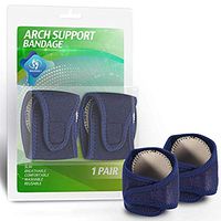 WALKINGLY Arch Support Braces – Plantar Fasciitis Orthotic Sleeves – Reusable Cushioned High, Low Arch Support Strap for Flat Foot Pain & Heel Spur Relief with Hook-and-Loop Fastener (Unisex, Green)