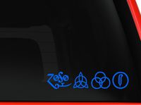 Led Zeppelin Rock Band Logos Car truck laptop macbook Window Vinyl Decal Sticker (light blue, 6" inches)