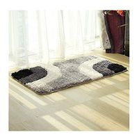 GHHZZQ Bathtub Mat Non-Slip Quick Drying Absorbent Superfine Fiber Bathroom Rugs Foot Pad Household, 6 Colors, 1.8 cm Thick, 4 Sizes (Color : Gray, Size : 60x90cm)