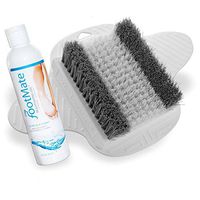 The FootMate System Foot Massager & Scrubber w/Rejuvenating Gel, White