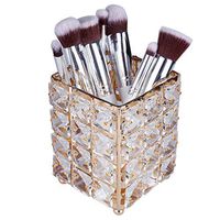 Arrowsy Cosmetic Storage Tube Pen Holder Crystal Candle Holder Wedding Lover Decoration (Gold)