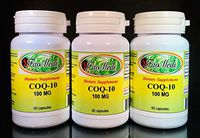 CoQ-10 Q-10 coq10 CO Q10 co-Enzyme 100mg - Various Sizes. Made in USA (3 Bottles - 180 [3x60] Capsules)