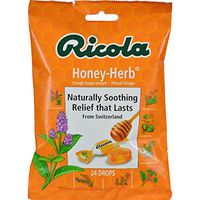 2Pack! Ricola Herb Throat Drops Honey Herb - 24 Drops - Case of 12