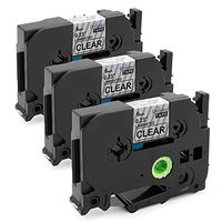 Unistar 3 Pack Replace P-Touch Tape Clear TZ Label Tapes 6mm 1/4 TZe111 Compatible with Brother PT-9600 PT-D210 PT-D200 PT-1890 and More 26.2 Feet