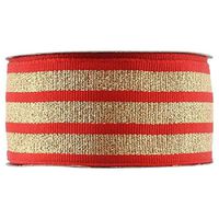 Wondershop Red Gold Glitter Stripe Ribbon- 12 ft.