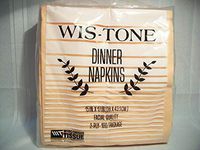 Wis-Tone Dinner Napkins Peach Color 100 Per Package 2 Ply 15 Inches X 17 Inches